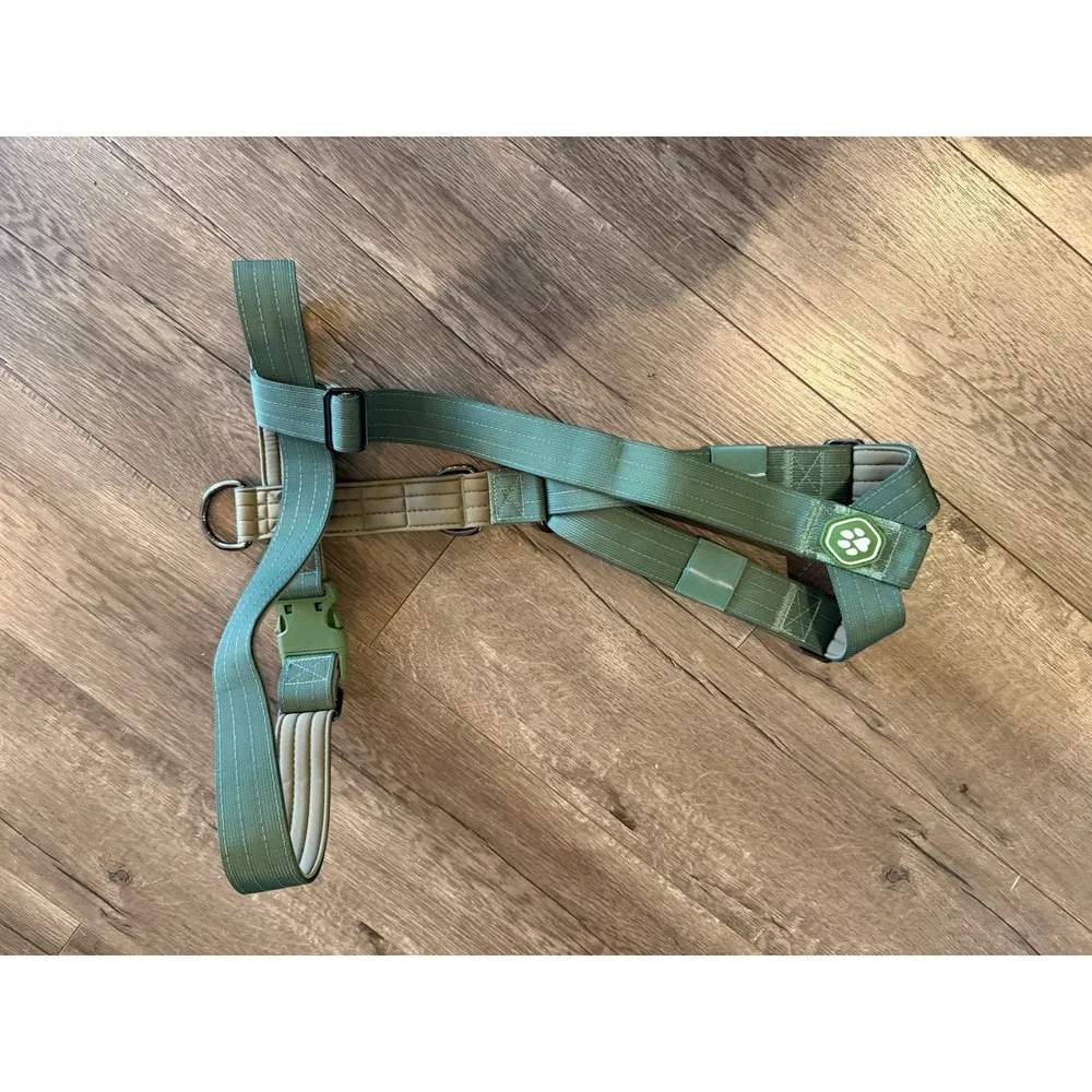Spark Paws Comfort Control Dog Harness Sage Green Tan Padded Adjustable‎ No-Pull